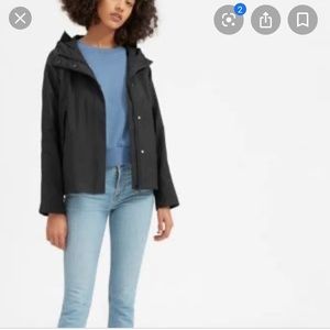 Everlane Cropped City Anorak, Black size small